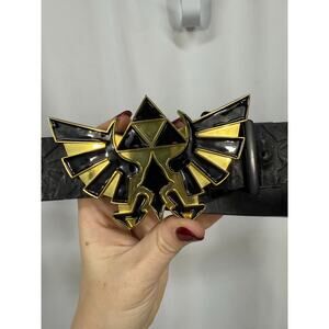 Nintendo Zelda Faux Leather Belt Triforce and Hyrule Crest The Legend of Zelda